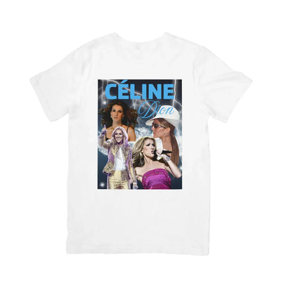 Camiseta Básica Céline Dion Graphic Branco