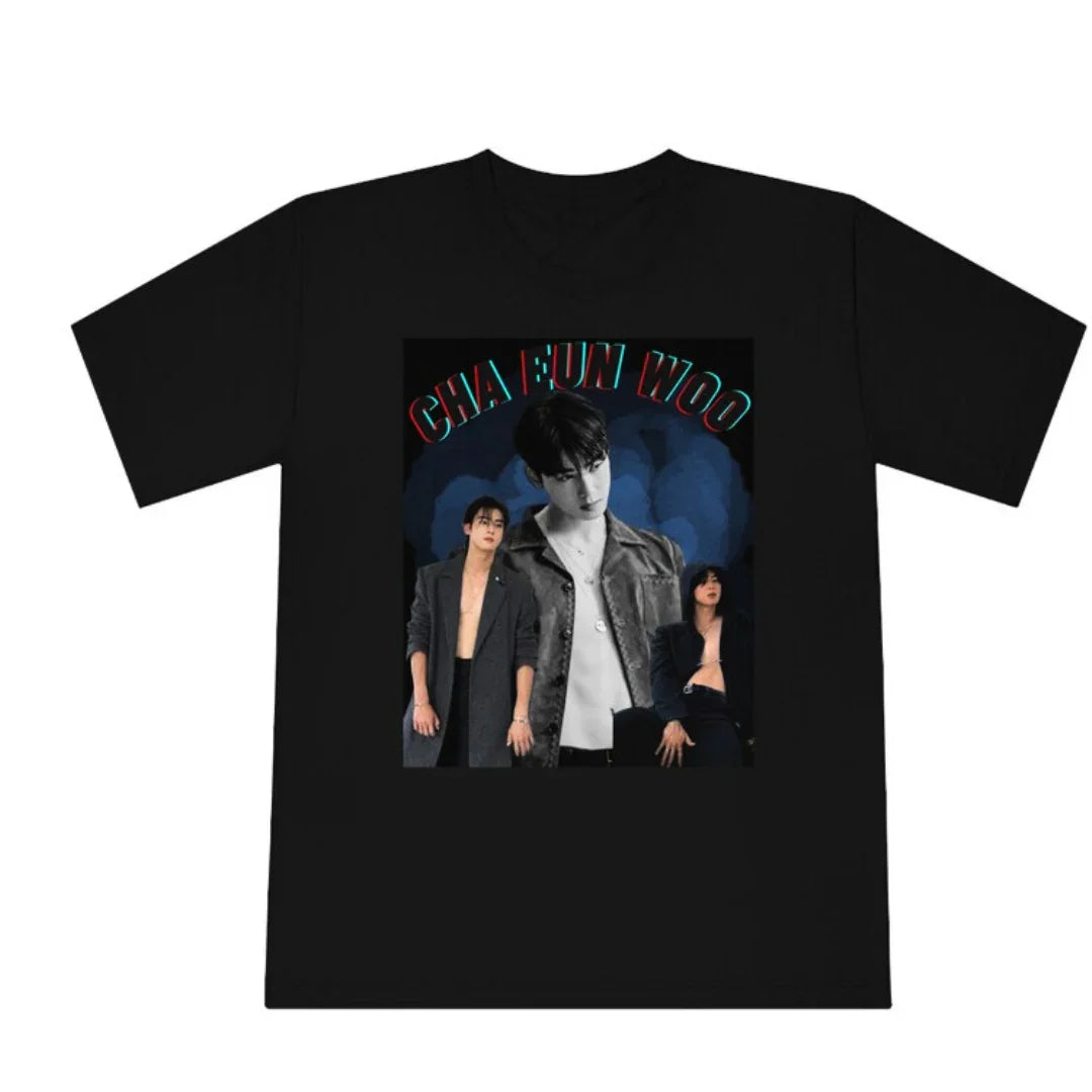 Camiseta Básica Astro Cha Eun-woo Graphic Aesthetic