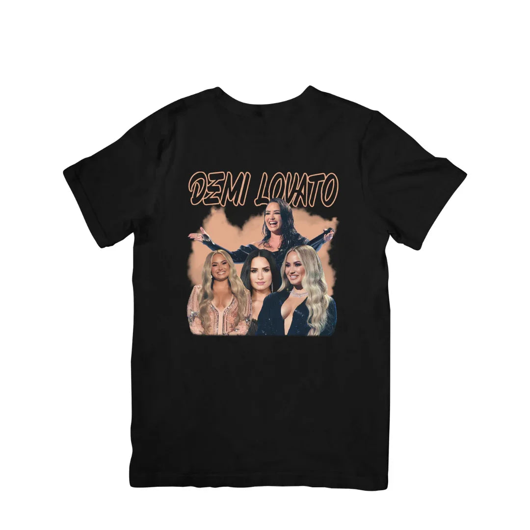 Camiseta Básica Demi Lovato Graphic Collab Preto