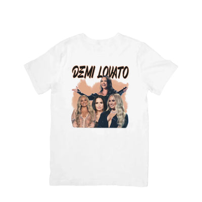 Camiseta Básica Demi Lovato Graphic Collab Branco