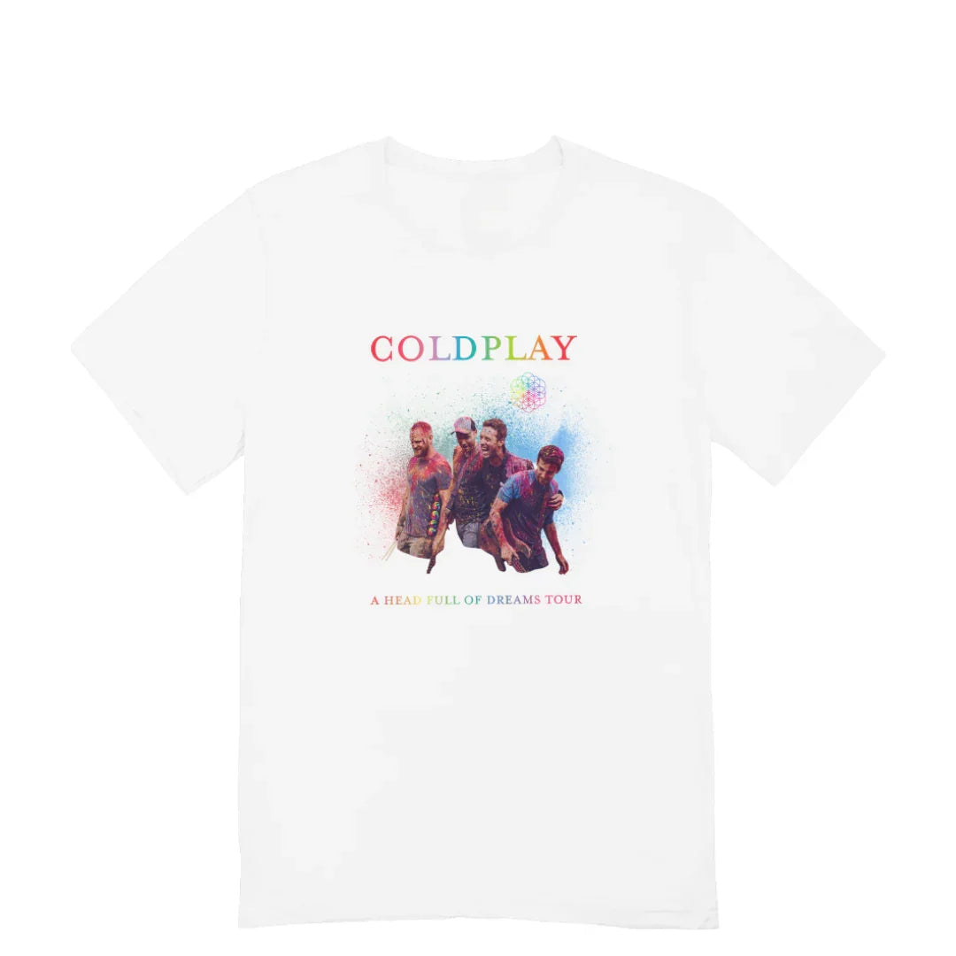 Camiseta Básica Coldplay Graphic Design- BRANCO