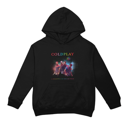 Moletom Canguru Coldplay Graphic Design-PRETO