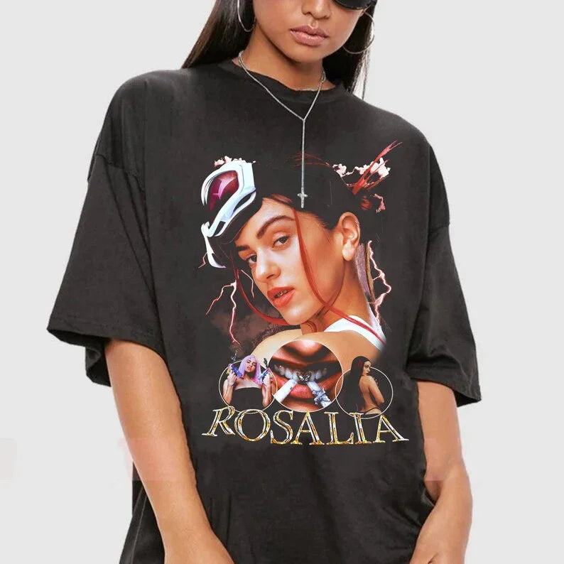 Camiseta Básica Rosalia Graphic Vintage
