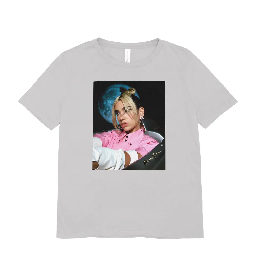 Camiseta Básica Dua Lipa and Moon Cinza
