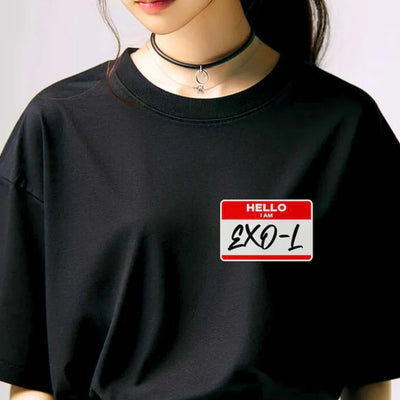 Camiseta Básica EXO Hello - preto