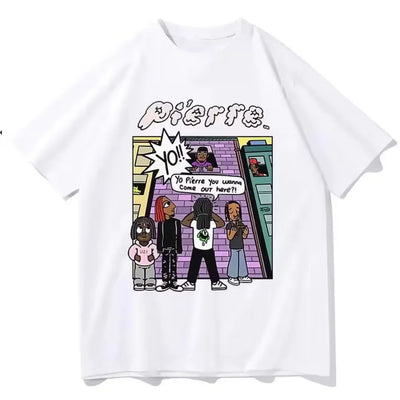 Camiseta Básica Playboi Carti Hip Hop - BRANCO