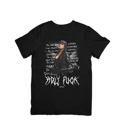 Camiseta Básica Demi Lovato Holy Fuck Metal Preto