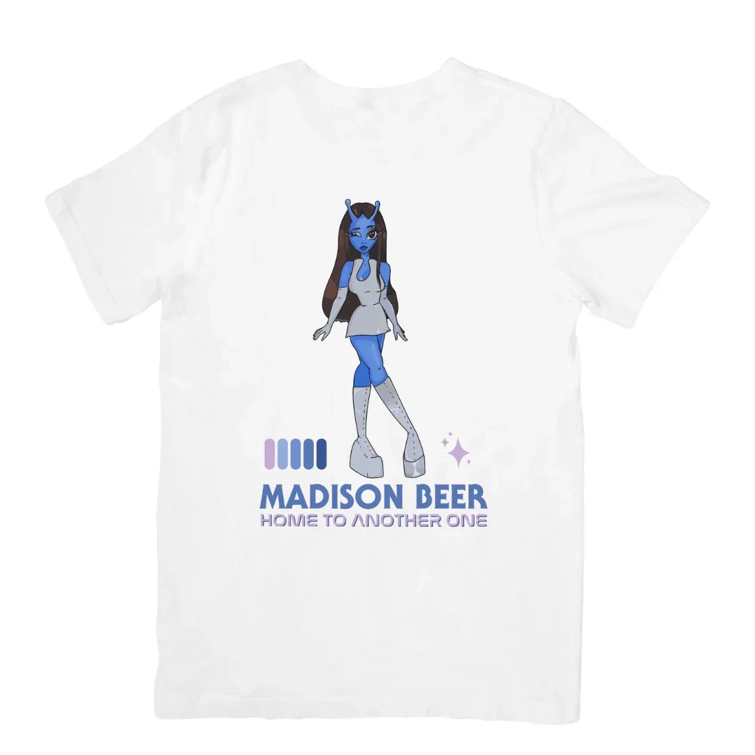 Camiseta Básica Madison Beer H.T.A.O Branco