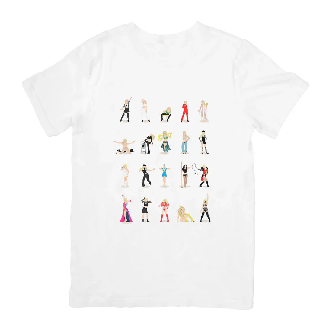 Camiseta Básica Britney Spears Illustrated - branco
