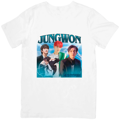 Camiseta Básica Enhypen Jungwon Graphic - branco