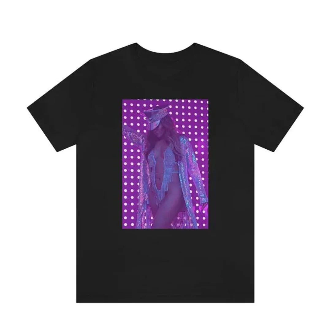 Camiseta Básica Jennifer Lopez Jersey - Preto