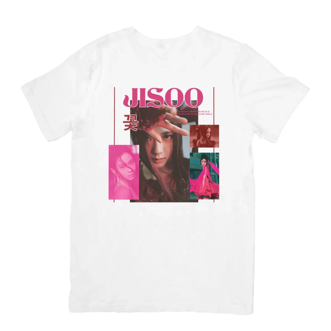 Camiseta Básica Blackpink Jisoo Graphic-BRANCO