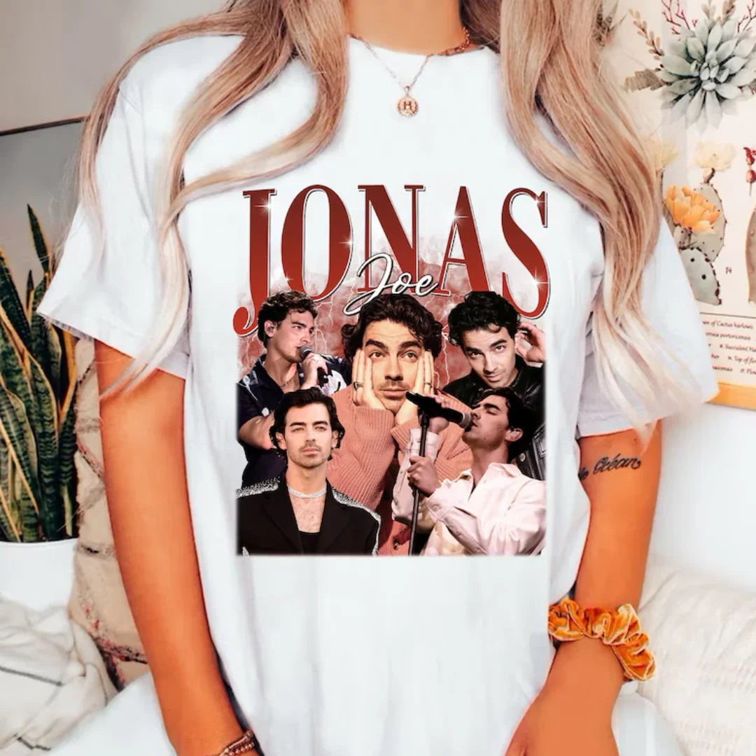 Camiseta Básica Jonas Brothers Joe Branco