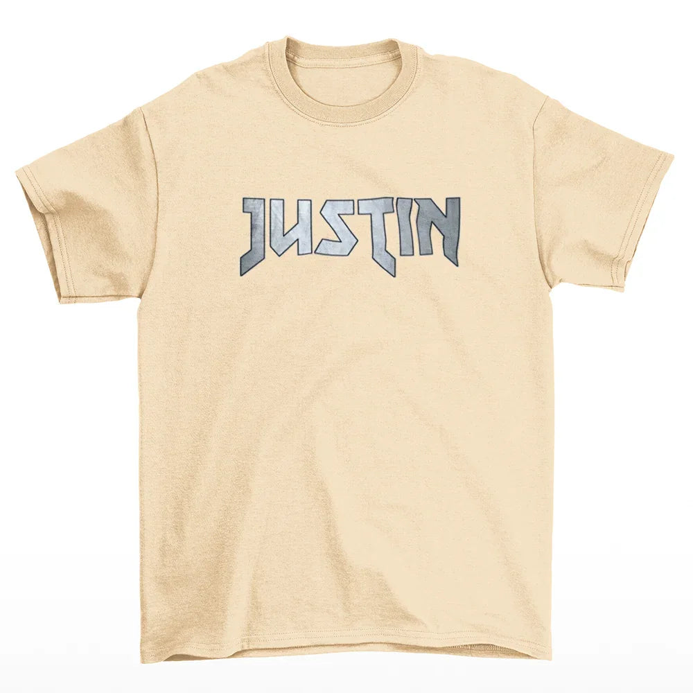 Camiseta Básica Justin Bieber Name Pérola