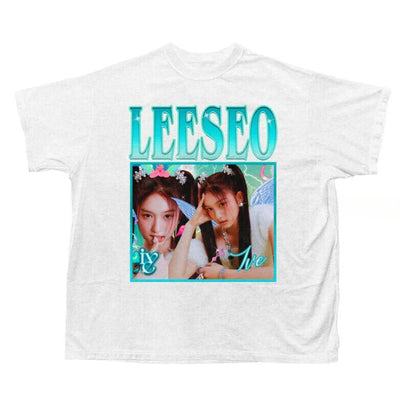 Camiseta Básica Ive Leeseo Graphic - branco