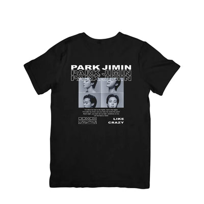 Camiseta Básica BTS Like Crazy Park Jimin-PRETO