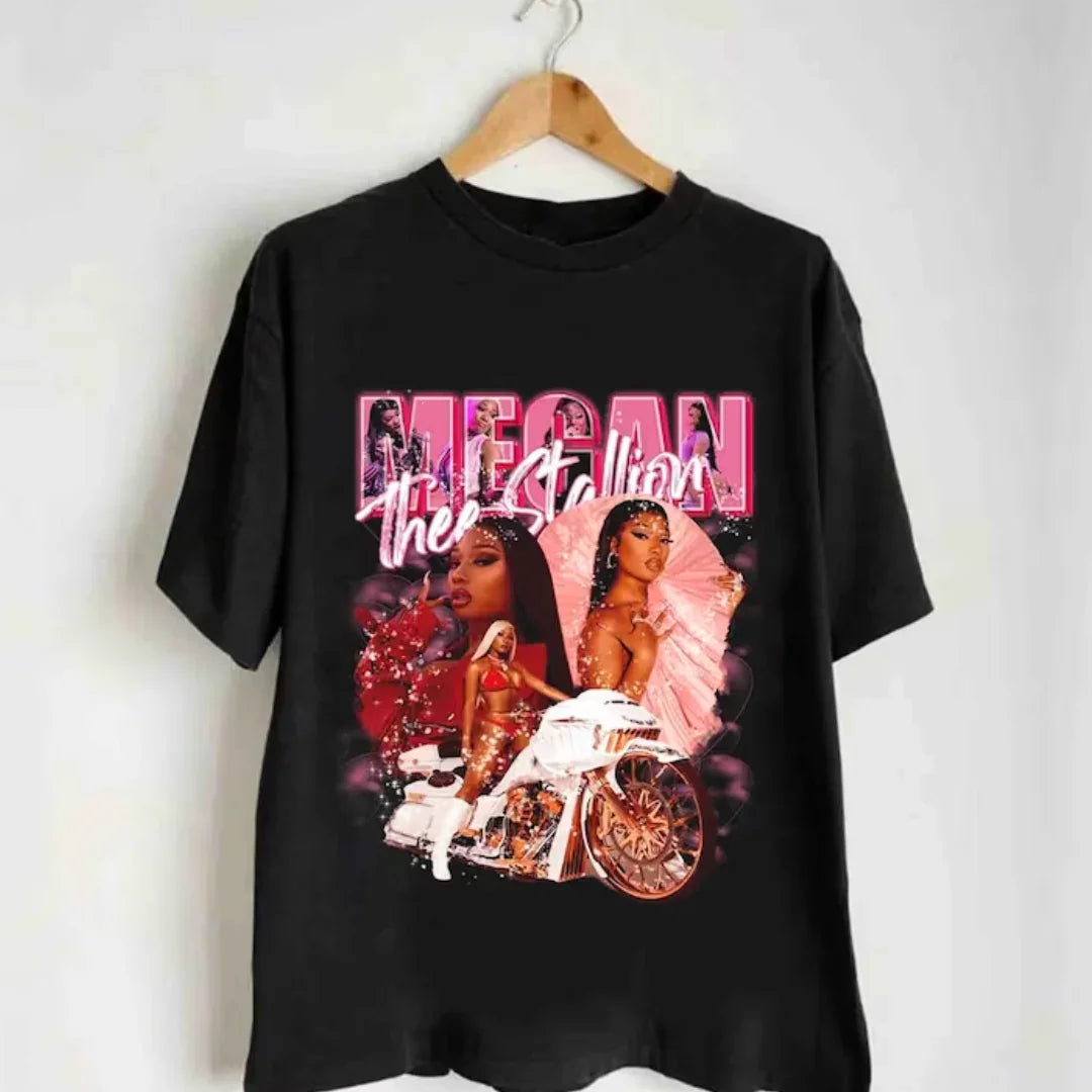 Camiseta Básica Megan Thee Stallion Limited-PRETO