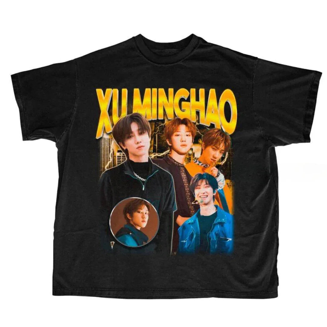 Camiseta Básica Seventen Minghao - preto