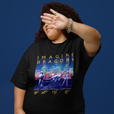 Camiseta Básica Imagine Dragons Members Signature