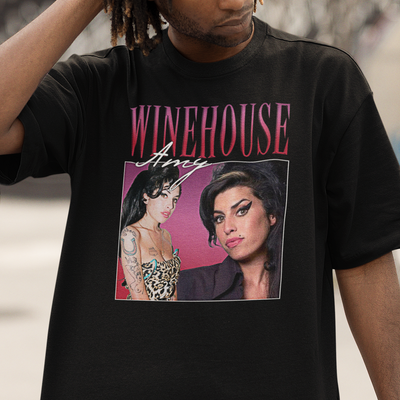Camiseta Básica Amy Winehouse Graphic Retro
