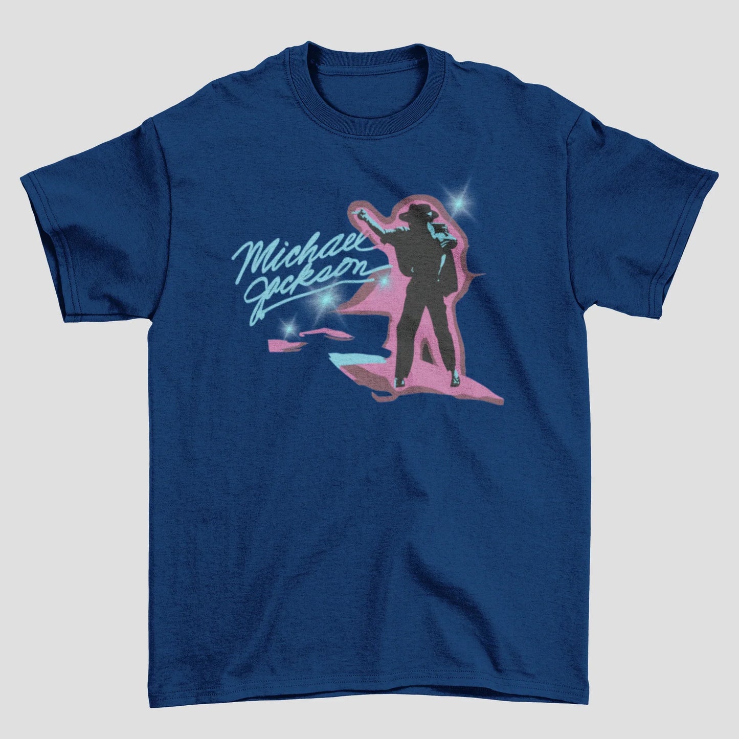 Camiseta Básica Michael Jackson Neon Band