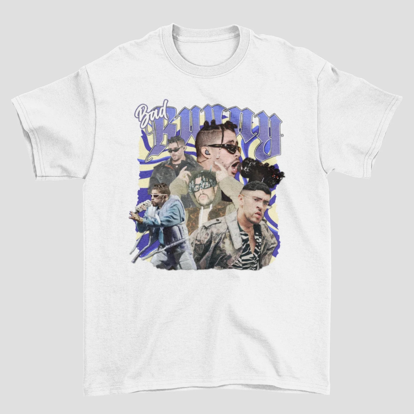 Camiseta Básica Bad Bunny Abstract