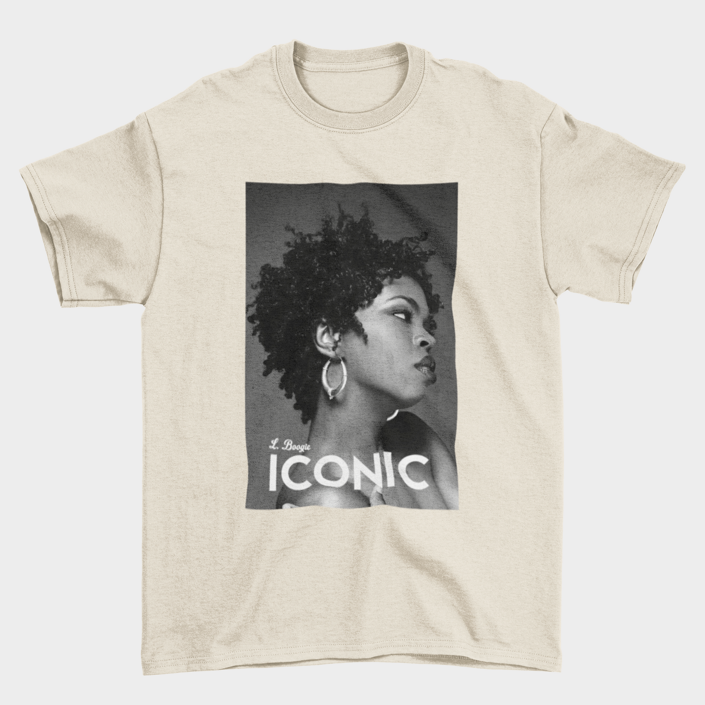 Camiseta Básica Lauryn Hill P&B