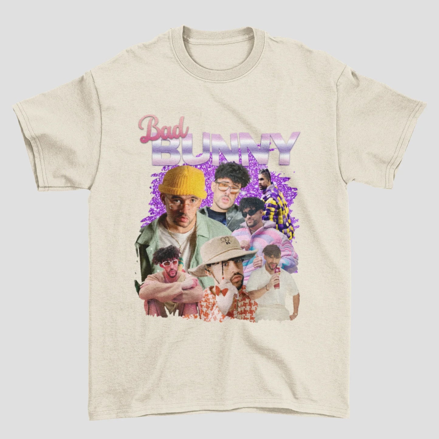 Camiseta Básica Bad Bunny Faces