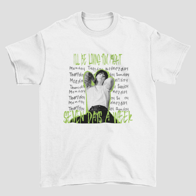 Camiseta Básica BTS Seven Days A Week Letter