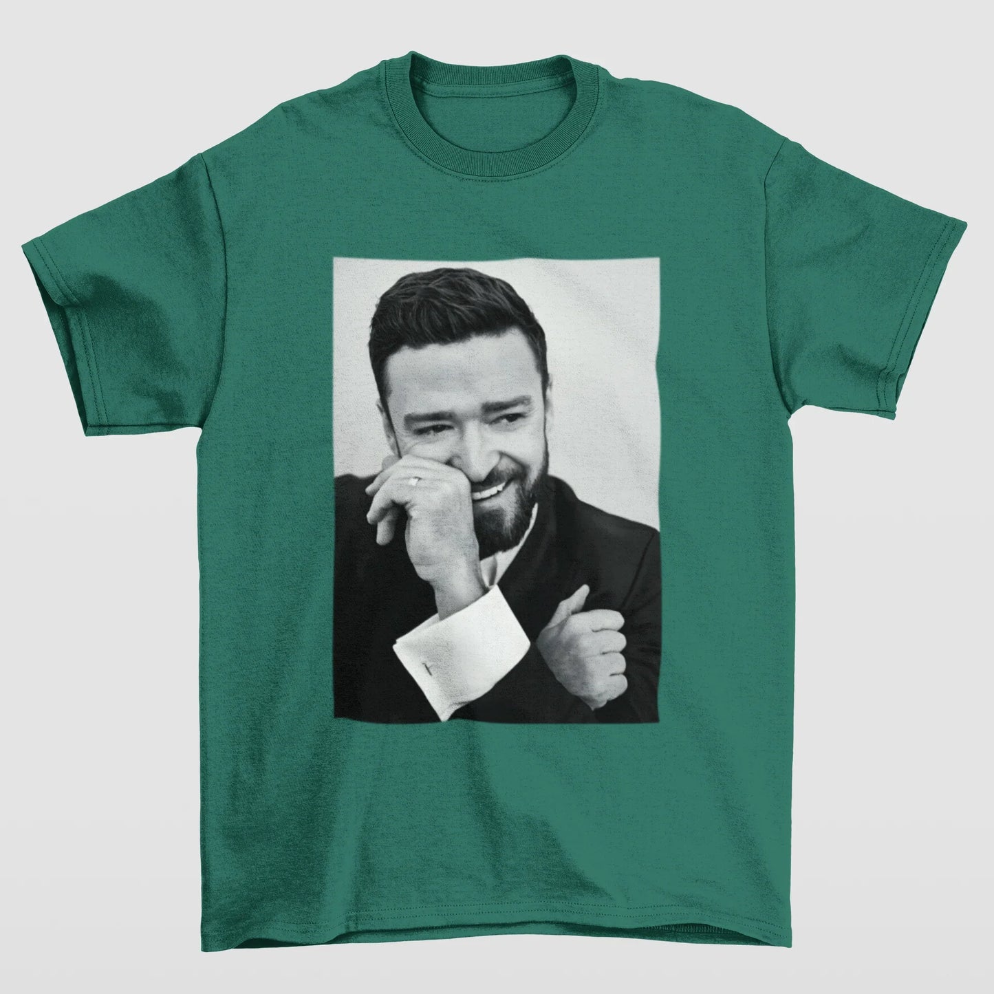 Camiseta Básica Justin Timberlake Photo P&B