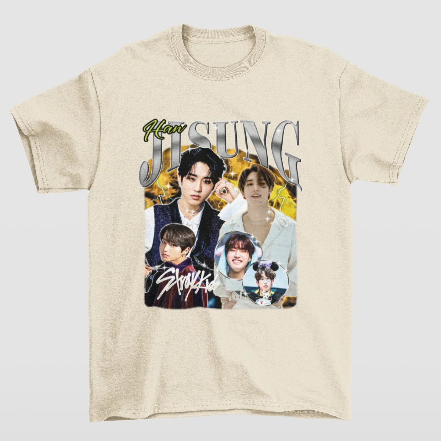 Camiseta Básica Stray Kids Jisung Retro