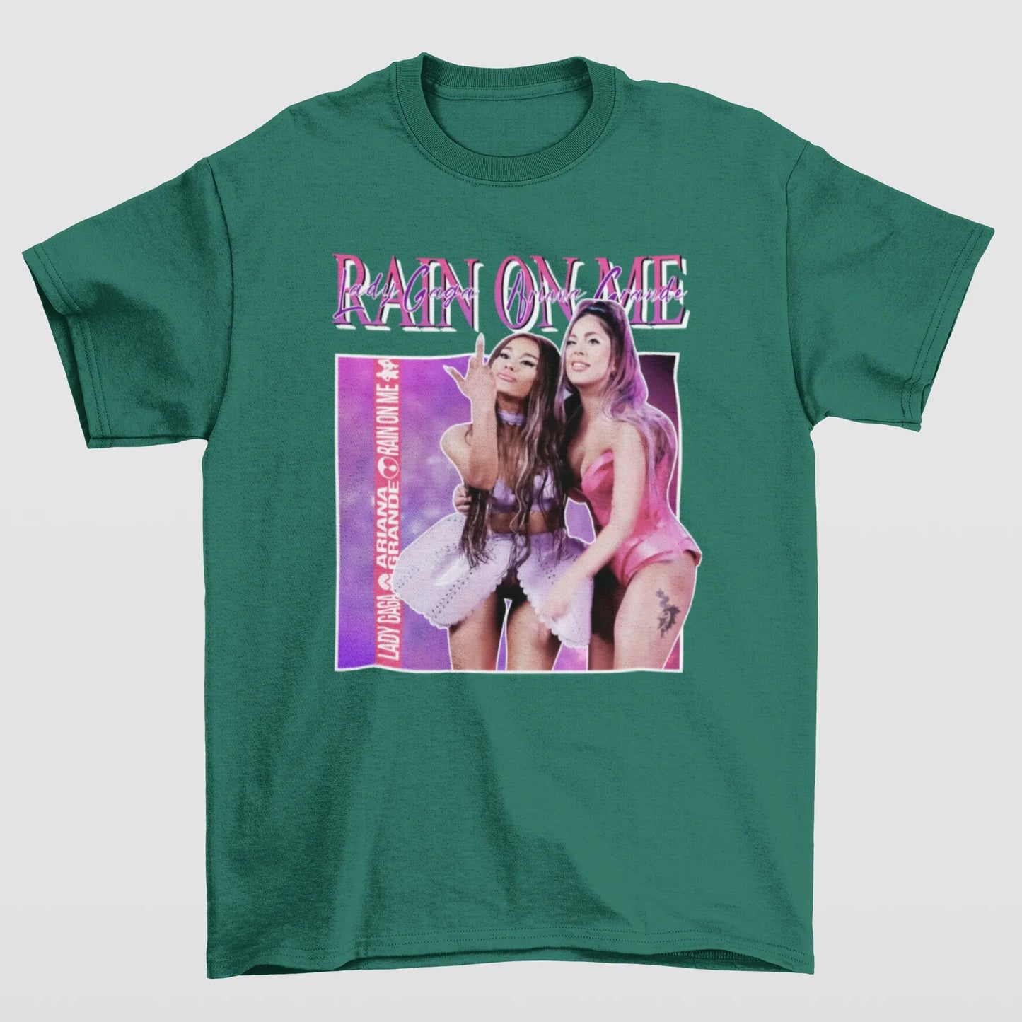 Camiseta Básica Lady Gaga Rain on Me