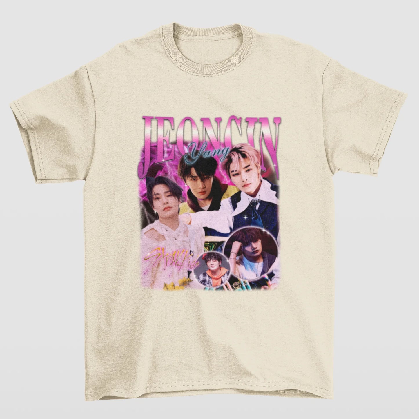 Camiseta Básica Stray Kids Jeongin Retro