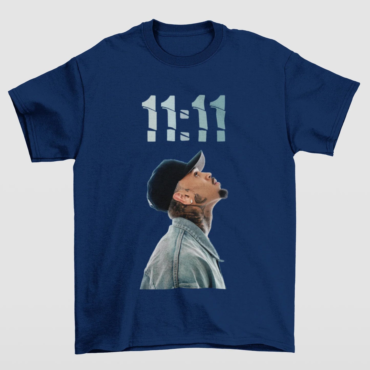 Camiseta Básica Chris Brown 11:11- AZUL-MARINHO