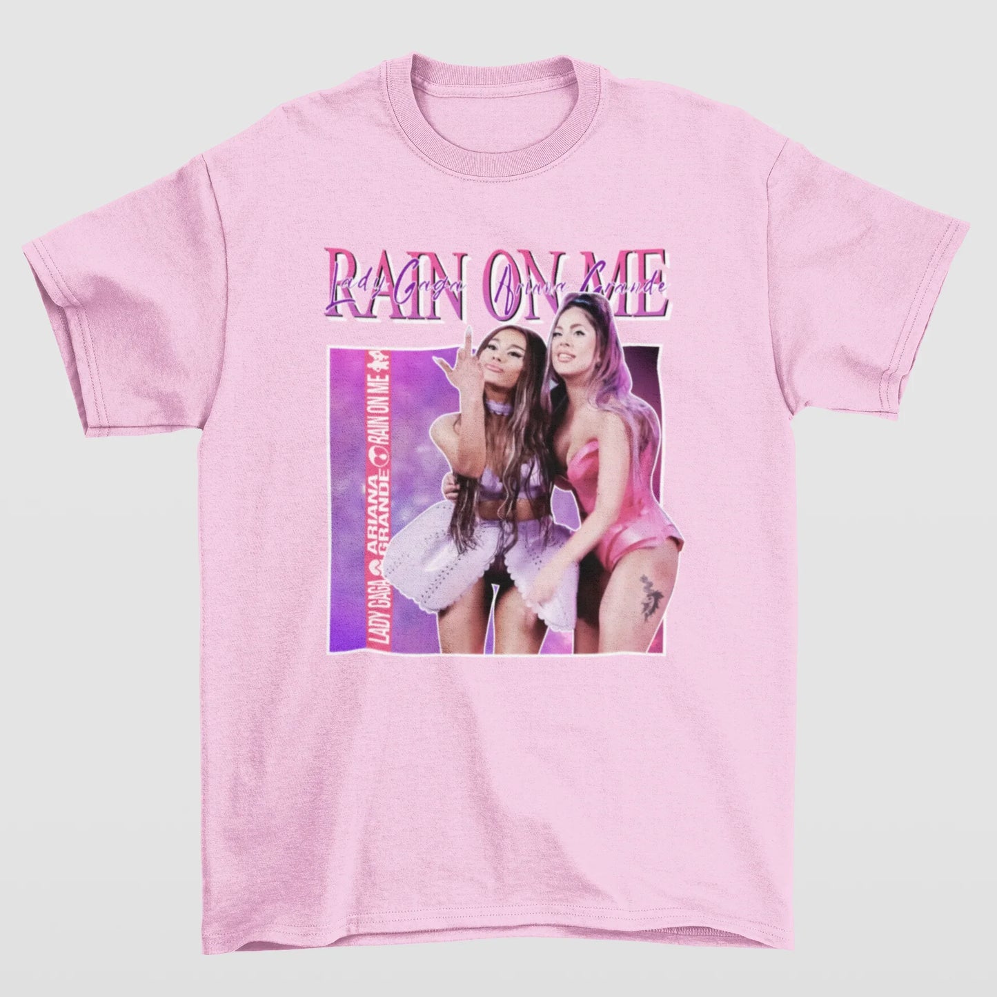 Camiseta Básica Lady Gaga Rain on Me