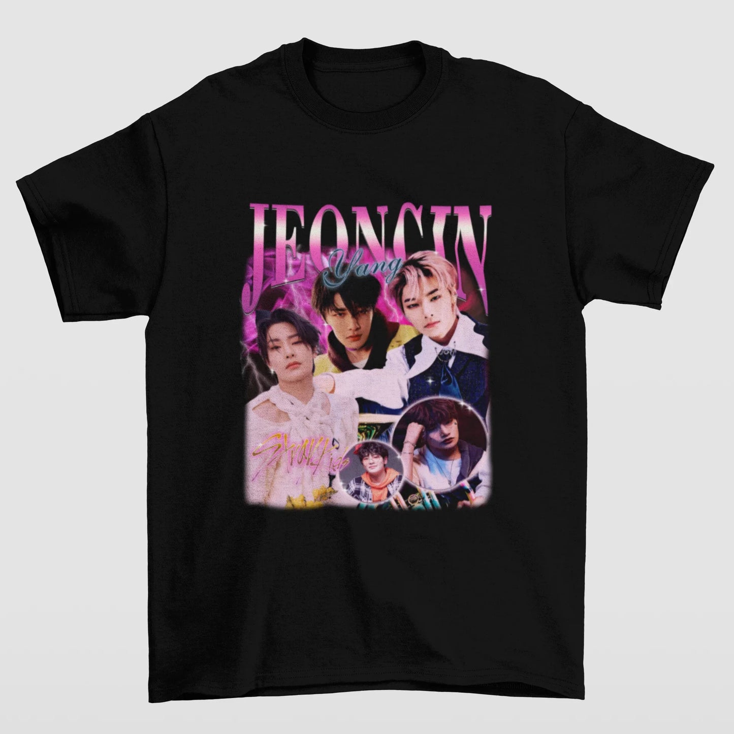 Camiseta Básica Stray Kids Jeongin Retro