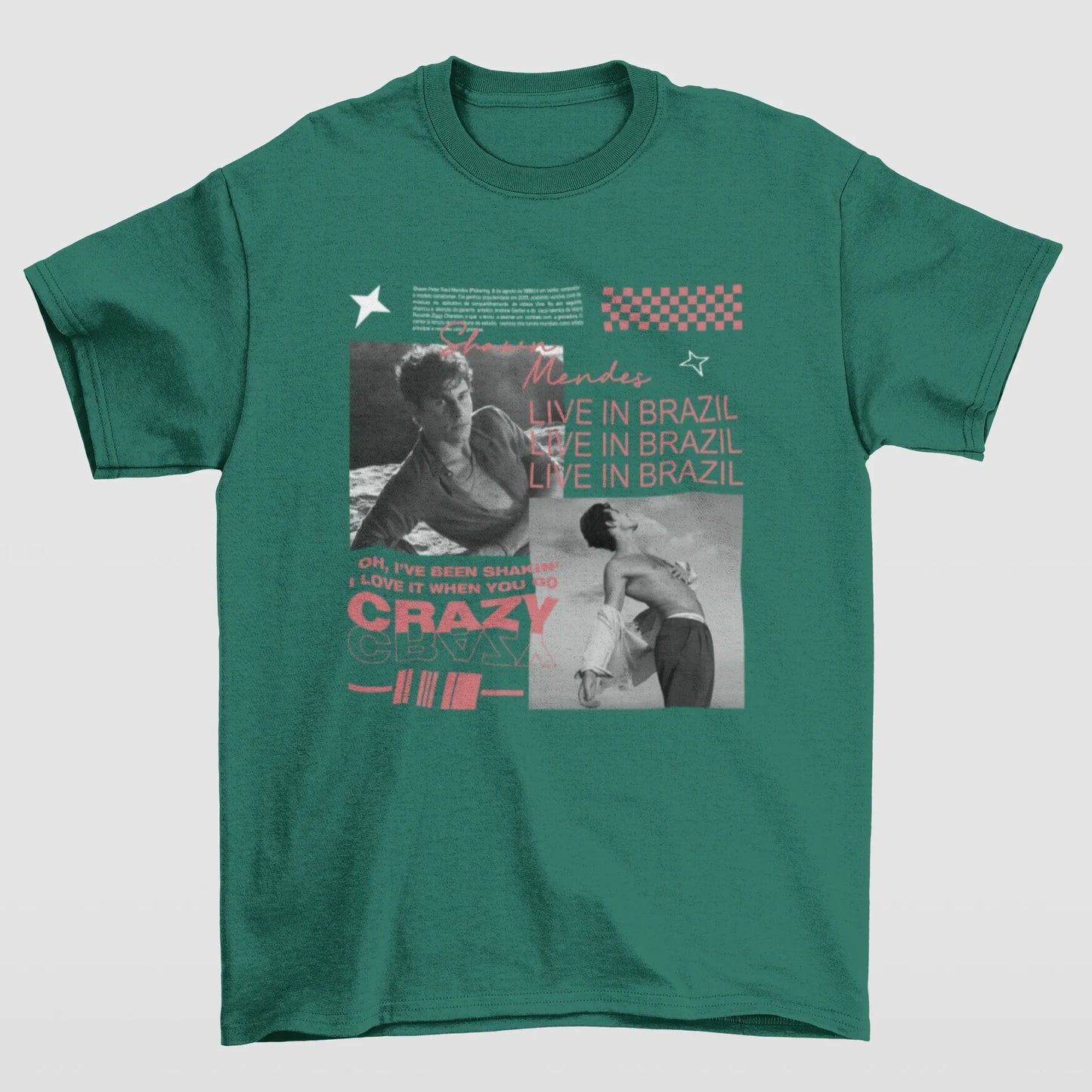 Camiseta Básica Shawn Mendes Live in Brazil