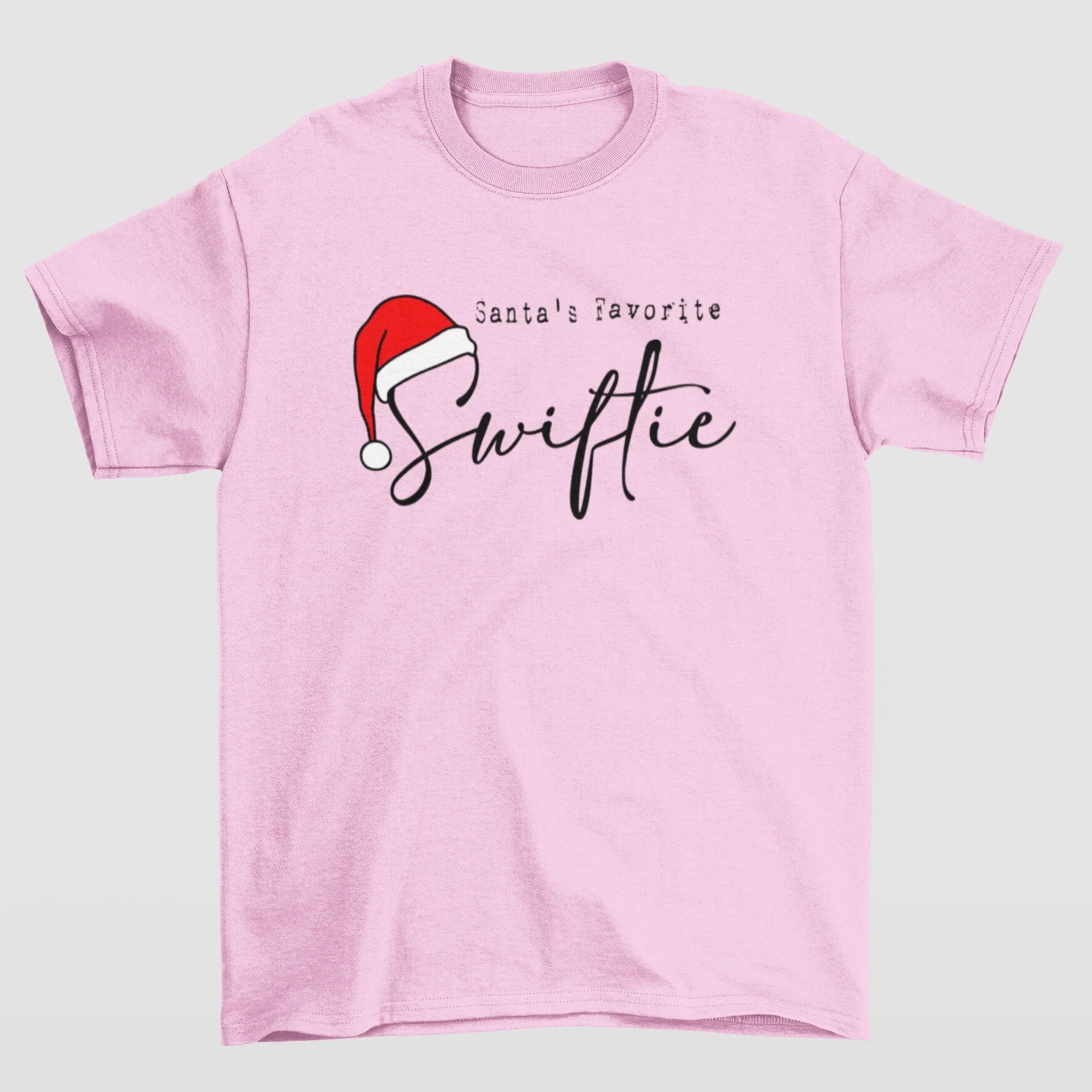 Camiseta Básica Christmas Swiftie- rosa bebe