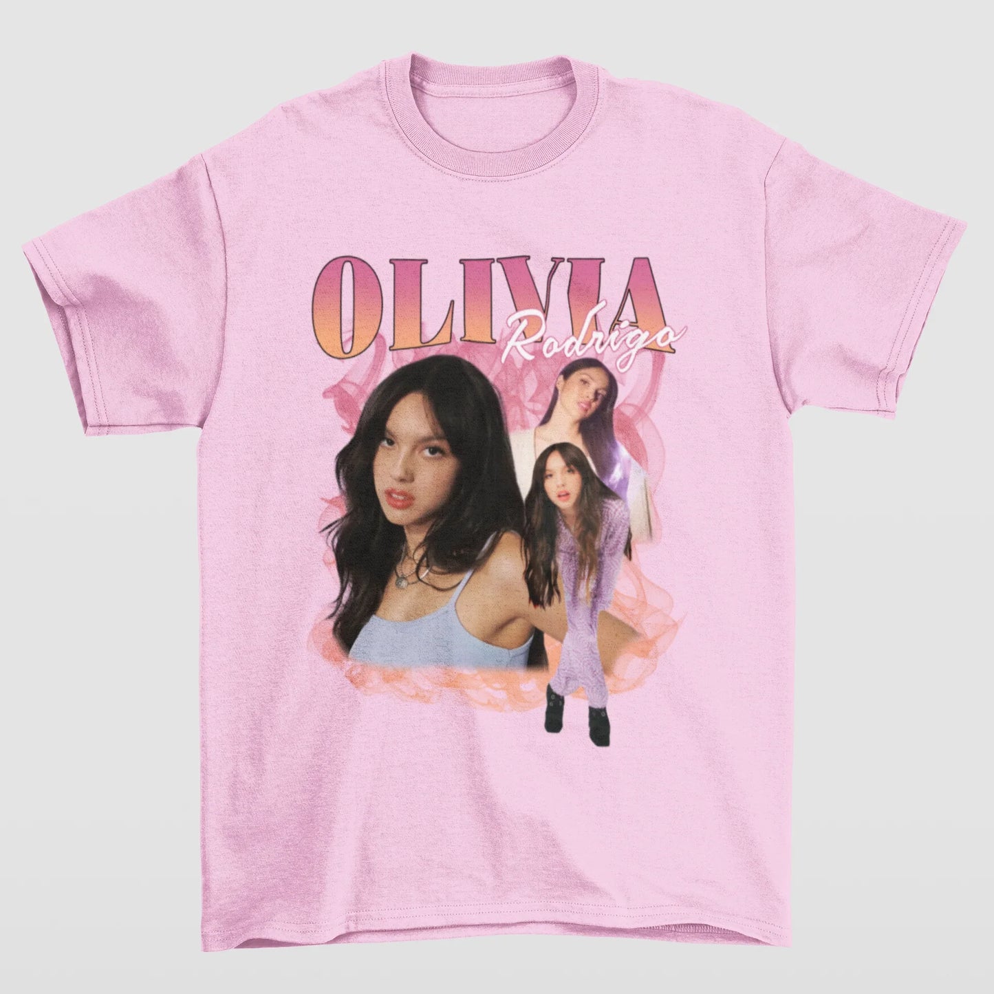 Camiseta Básica Olivia Rodrigo Casual- rosa bebe
