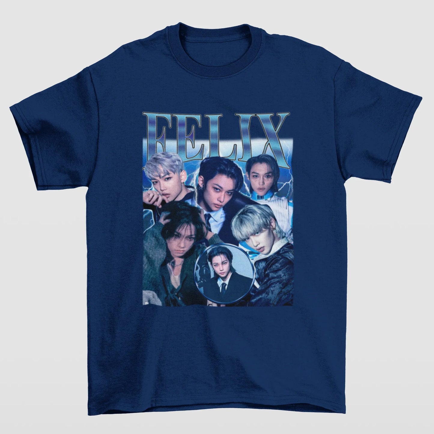 Camiseta Básica Stray Kids Felix Retro