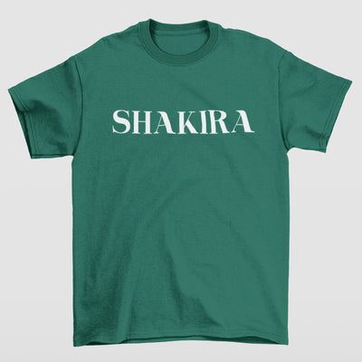 Camiseta Básica Shakira Name-VERDE