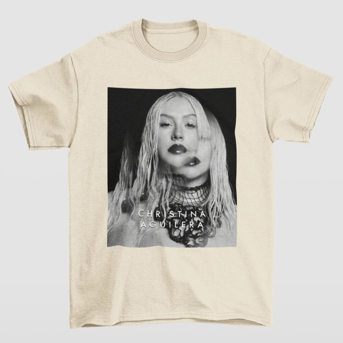 Camiseta Básica Christina Aguilera Singer- PÉROLA