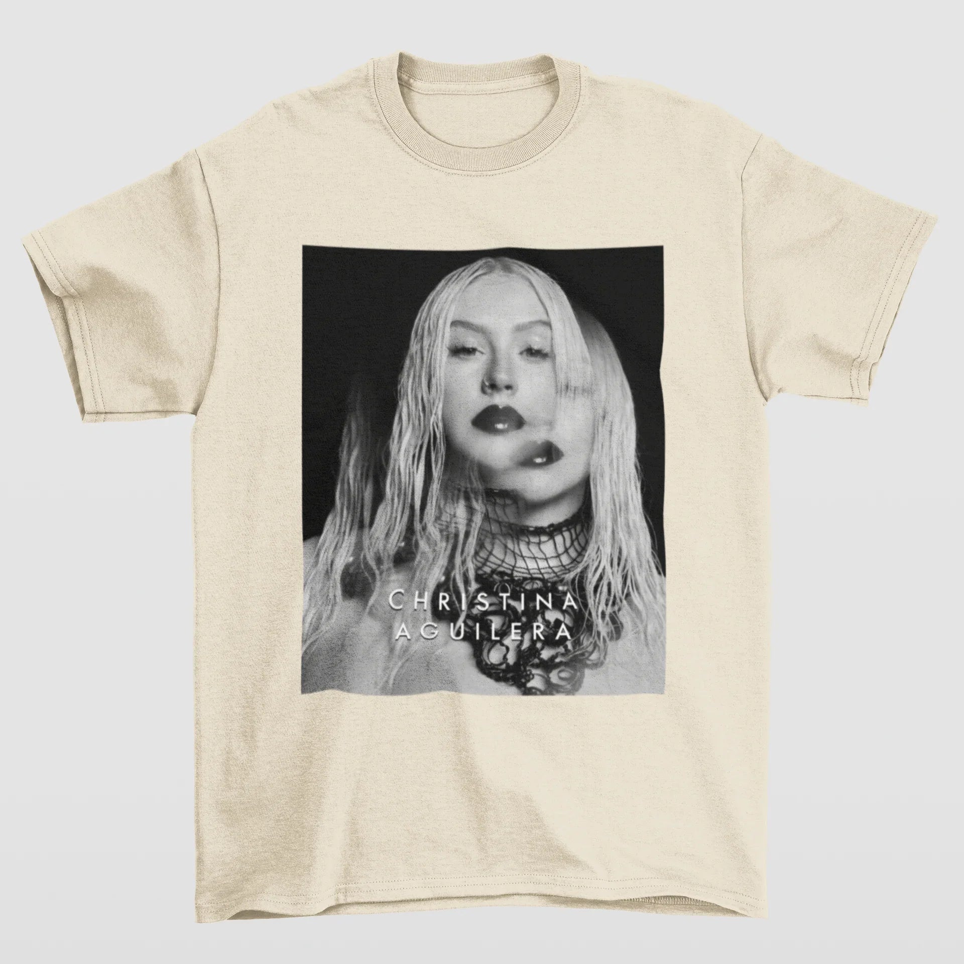 Camiseta Básica Christina Aguilera Singer- PÉROLA
