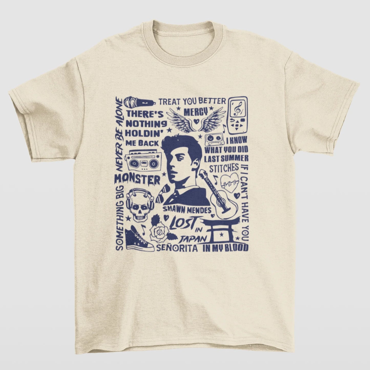 Camiseta Básica Shawn Mendes Songs