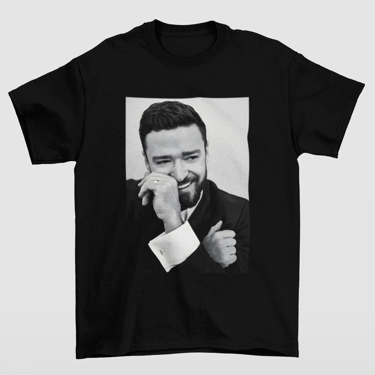 Camiseta Básica Justin Timberlake Photo P&B