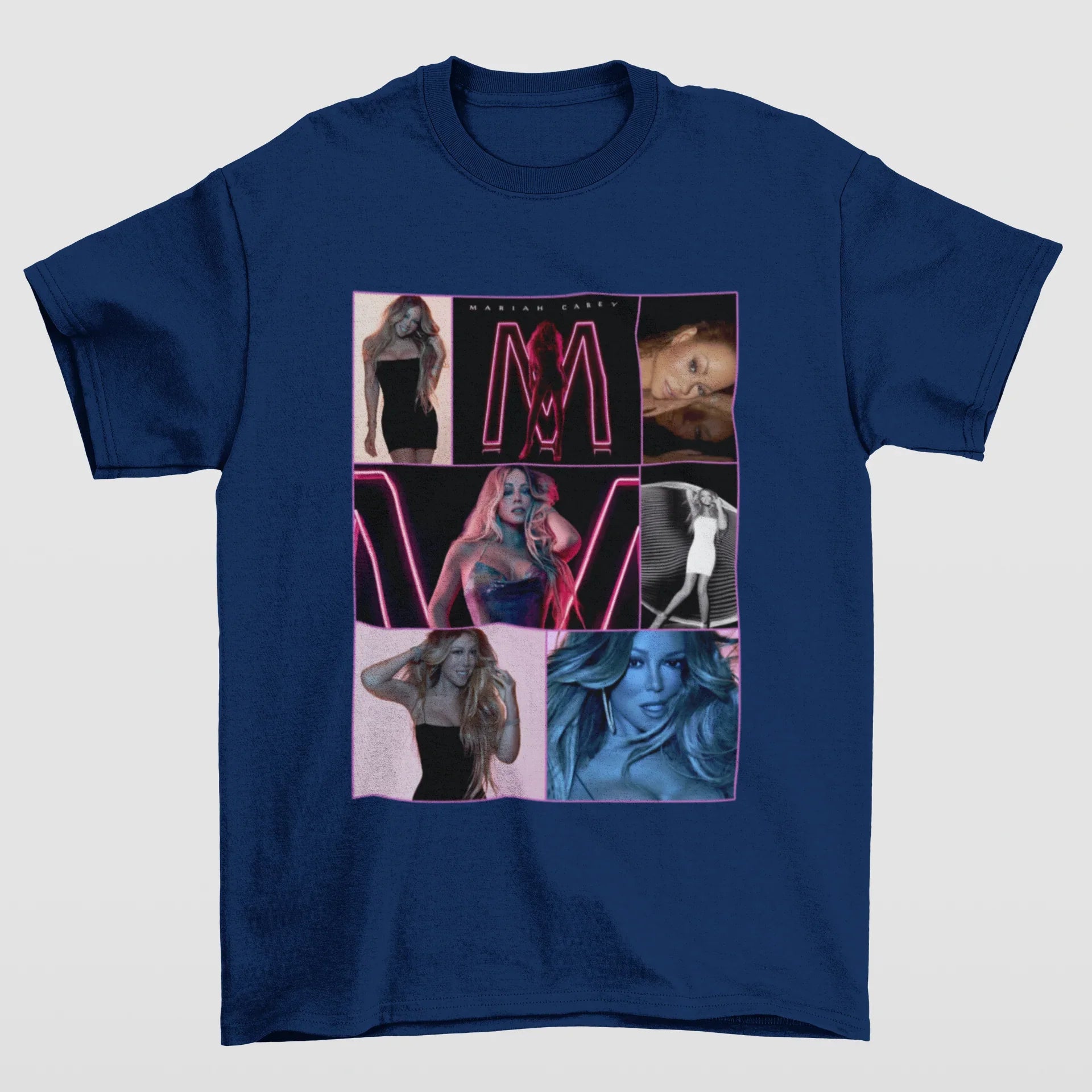 Camiseta Básica Mariah Carey 90's Vintage- azul-marinho