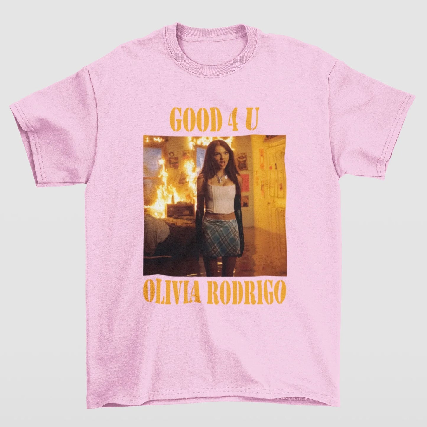 Camiseta Básica Good 4U Olivia Rodrigo- rosa bebe