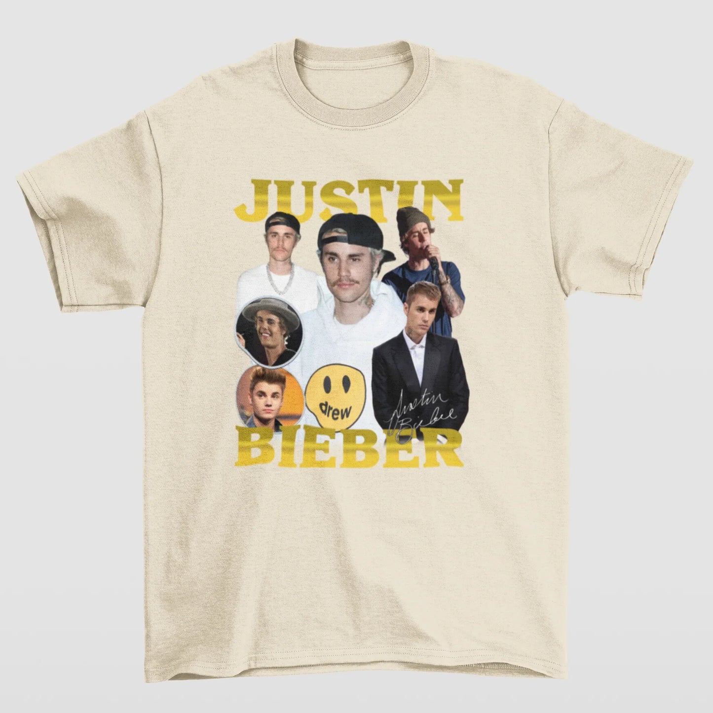 Camiseta Básica Justin Bieber Inspired Retro