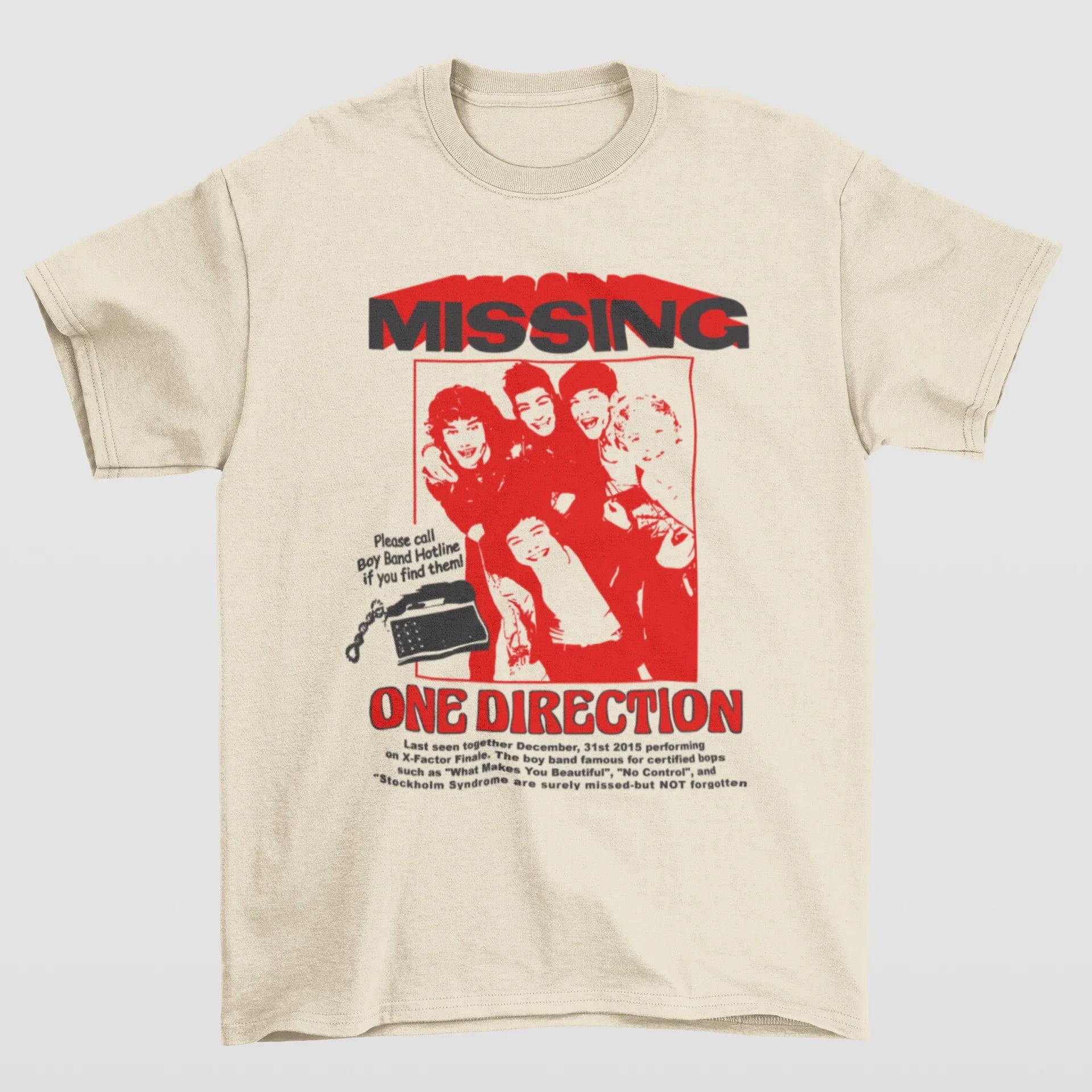 Camiseta Básica One Direction Missing- PÉROLA