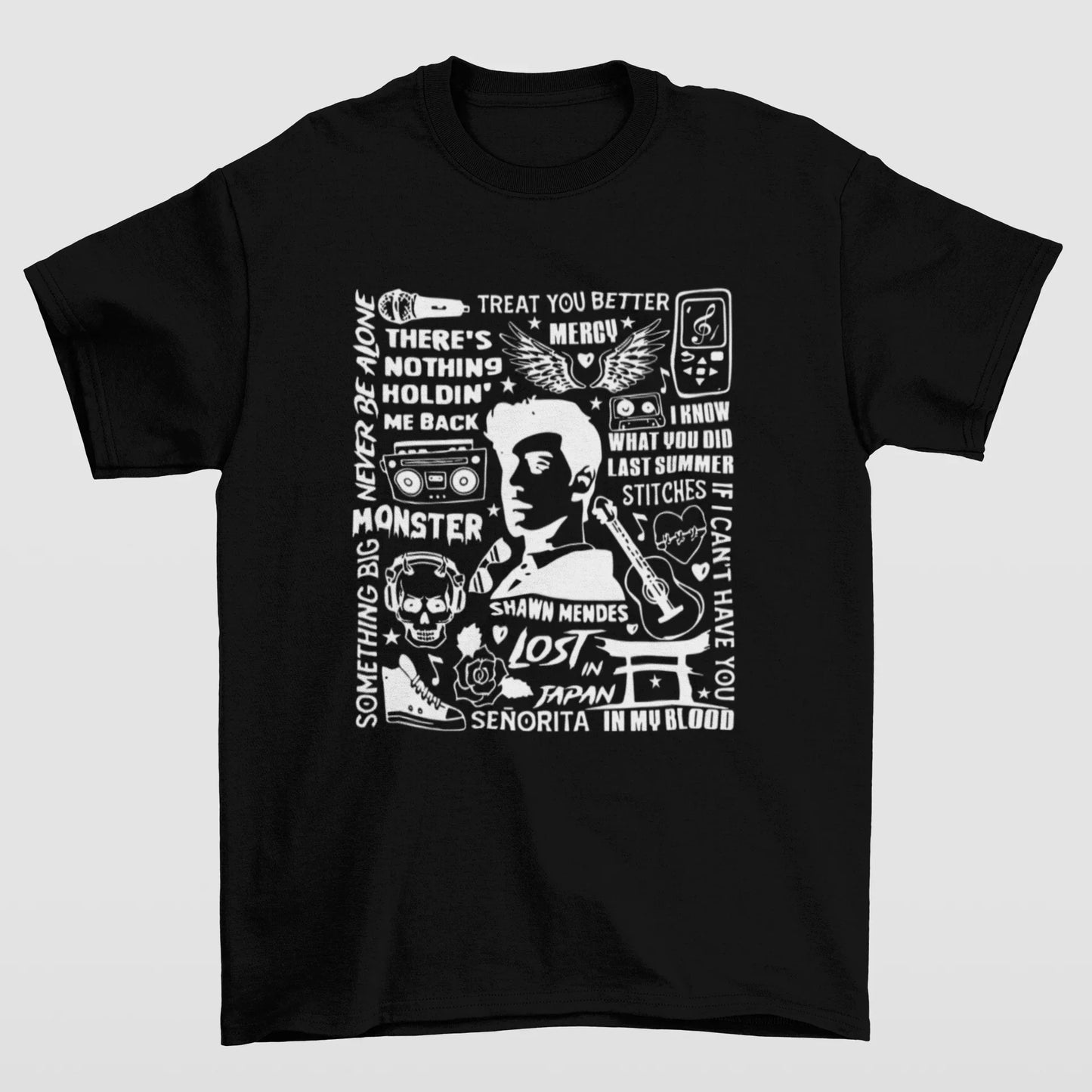 Camiseta Básica Shawn Mendes Songs